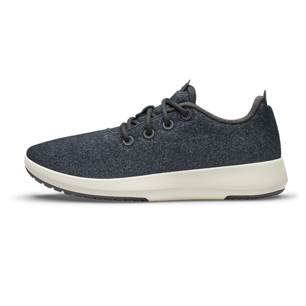 Women's Wool Runner Mizzles - Natural Black (Natural White Sole)