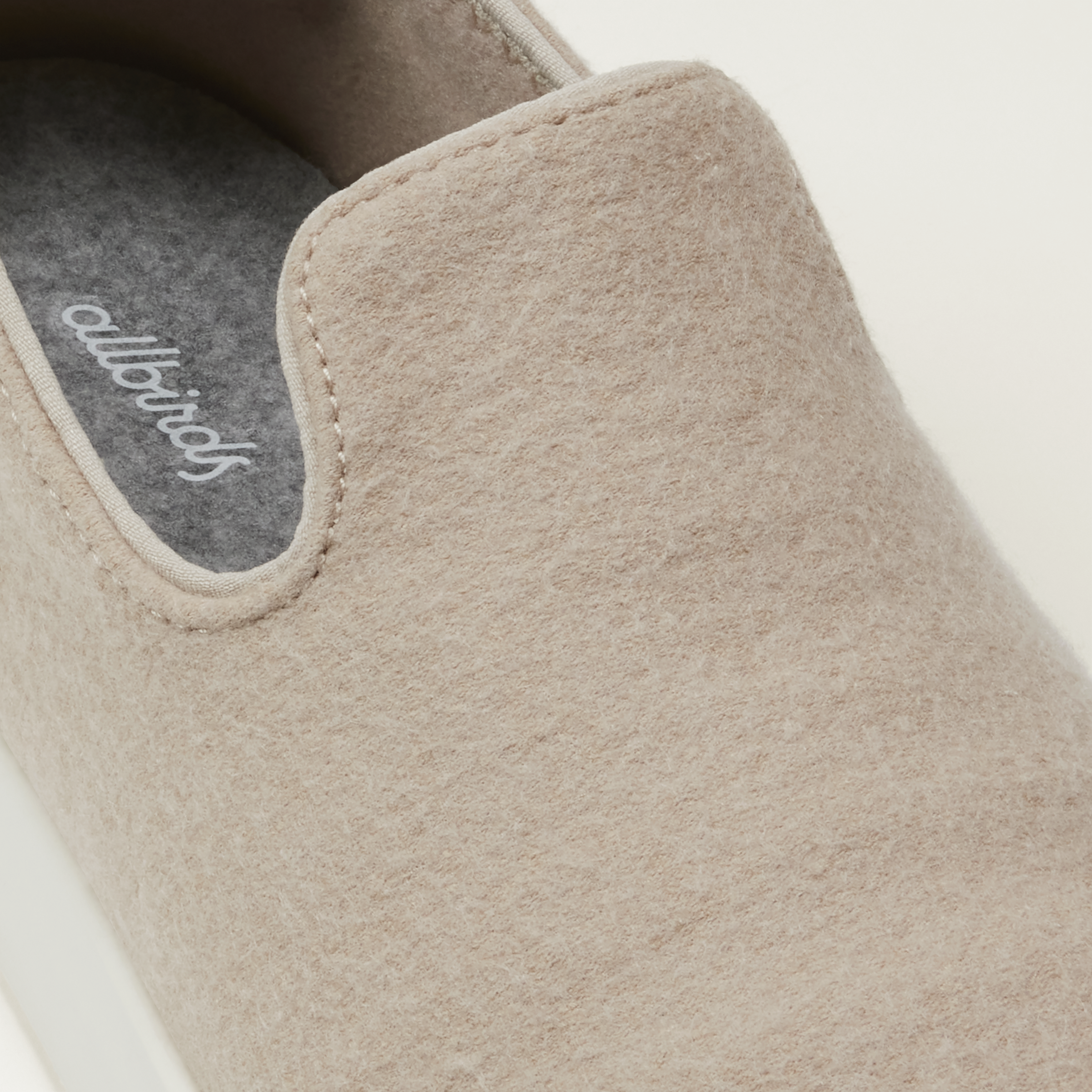 Men's Wool Loungers - Rugged Beige (Natural White Sole)